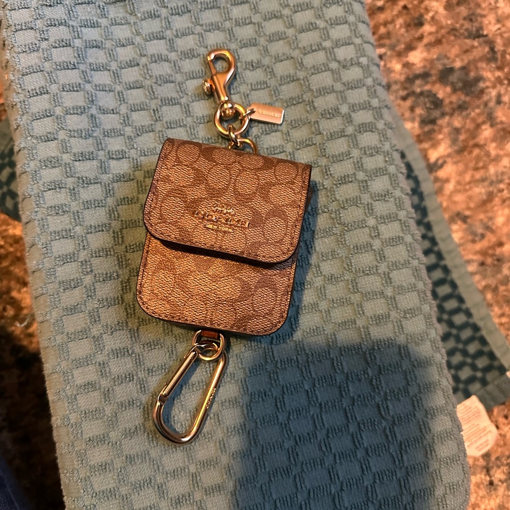 Coach Brown Keychain Pouch